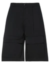 Family First Milano Man Shorts & Bermuda Shorts Black Size 26 Cotton, Elastane