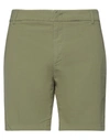Dondup Man Shorts & Bermuda Shorts Military Green Size 33 Cotton, Elastane