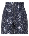 Isabel Marant Étoile Abstract-print Cotton Short In Dark Blue