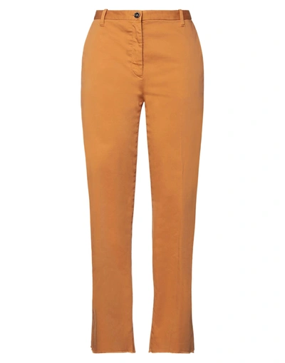 Nine:inthe:morning Nine In The Morning Woman Pants Ocher Size 26 Cotton, Elastane In Yellow