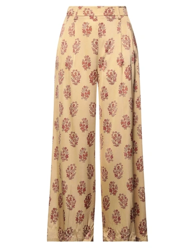 True Royal Woman Pants Camel Size 4 Viscose, Elastane In Beige