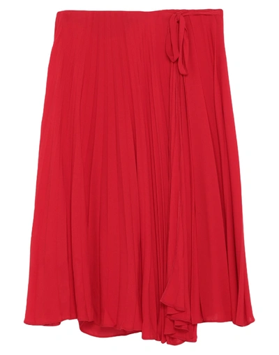 Valentino Midi Skirts In Red