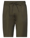 Family First Milano Man Shorts & Bermuda Shorts Military Green Size Xs Cotton