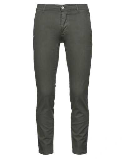 Grey Daniele Alessandrini Pants In Military Green