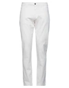 Les Copains Man Pants Ivory Size 36 Cotton, Elastane In White