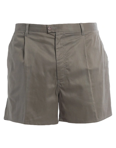 Crown Man Shorts & Bermuda Shorts Military Green Size 40 Cotton