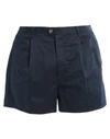 Crown Man Shorts & Bermuda Shorts Midnight Blue Size 42 Cotton