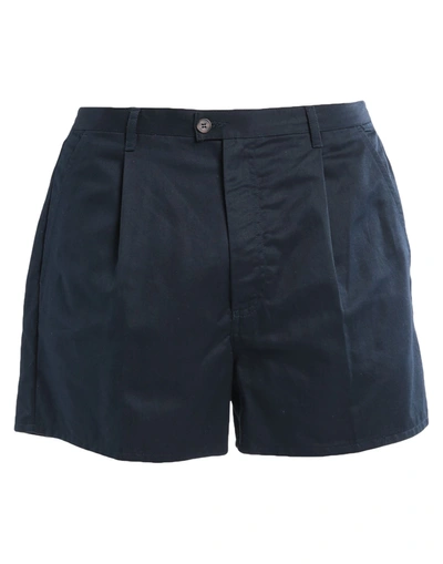 Crown Man Shorts & Bermuda Shorts Midnight Blue Size 42 Cotton