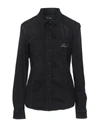 KARL LAGERFELD KARL LAGERFELD WOMAN DENIM SHIRT BLACK SIZE S COTTON, ELASTOMULTIESTER, ELASTANE,16056176RS 5