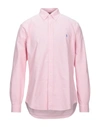 Polo Ralph Lauren Custom Fit Stretch Poplin Shirt Man Shirt Pink Size Xxl Cotton, Elastane In Pink