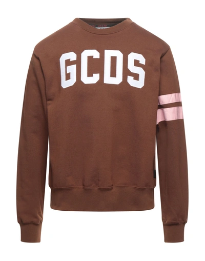 Gcds Sweatshirts In Brown