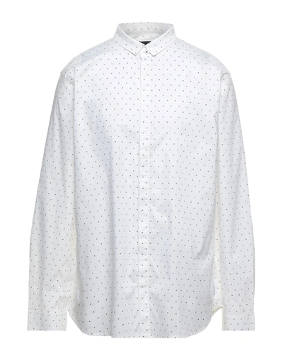 Armani Exchange Stretch Cotton Shirt In White