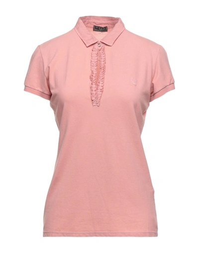 Fred Perry Polo Shirts In Salmon Pink
