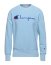 Champion Sweatshirts In Sky Blue