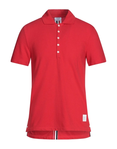 Thom Browne Polo Shirts In Red