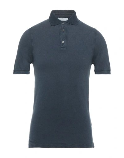 Alpha Studio Polo Shirts In Steel Grey