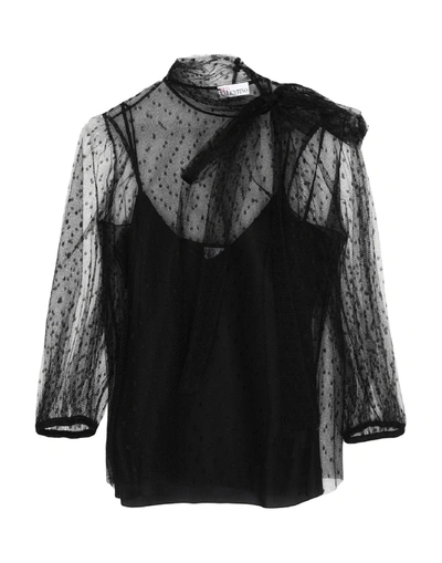 Red Valentino Blouses In Black