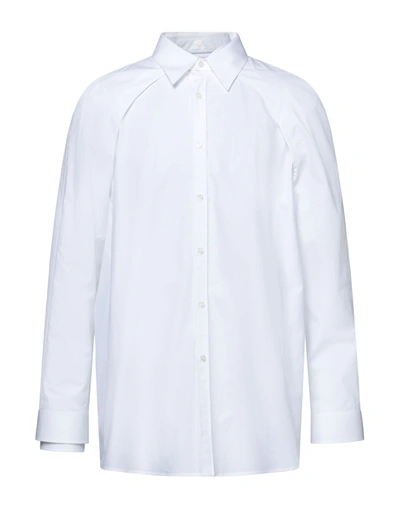 Valentino Garden Floral Embroidered Cotton Shirt In White