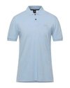 Hugo Boss Polo Shirts In Sky Blue