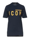 Dsquared2 T-shirts In Dark Blue