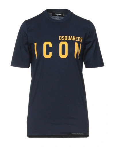 Dsquared2 T-shirts In Dark Blue