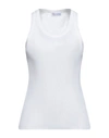 Red Valentino Woman Tank Top Ivory Size Xs Viscose In White