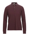 Brooksfield Polo Shirts In Maroon