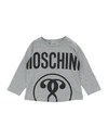 Moschino Baby T-shirts In Light Grey