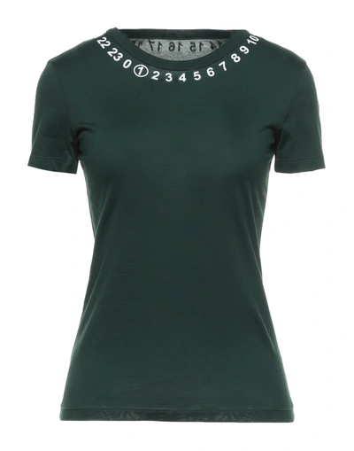 Maison Margiela T-shirts In Dark Green