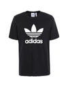 Adidas Originals Alphabet Printing Pattern Breathable Short Sleeve Black In Black