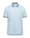 Brooksfield Polo Shirts In Sky Blue