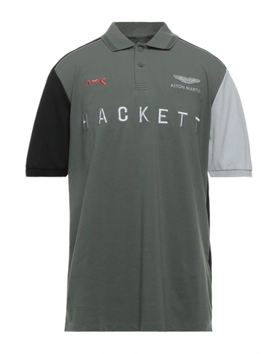Aston Martin Racing By Hackett Polo Shirts In Sage Green