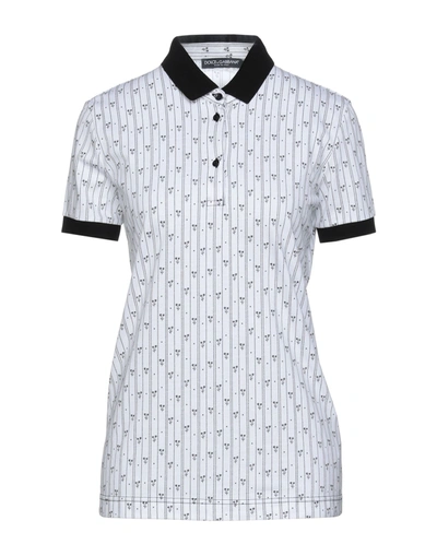 Dolce & Gabbana Polo Shirts In White