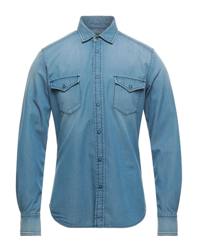 Hand Picked Denim Shirts In Blue