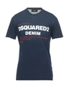 Dsquared2 T-shirts In Dark Blue