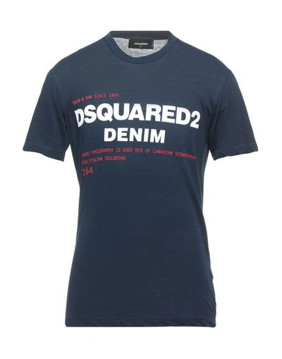 Dsquared2 T-shirts In Dark Blue