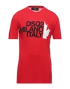 Dsquared2 T-shirts In Red