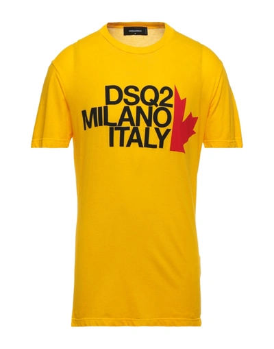 Dsquared2 T-shirts In Yellow