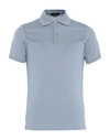 Dunhill Polo Shirts In Slate Blue