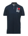 Dsquared2 Polo Shirts In Dark Blue