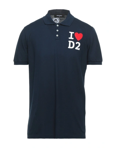 Dsquared2 Polo Shirts In Dark Blue