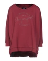 !m?erfect Woman Sweatshirt Burgundy Size 1 Viscose, Polyamide, Elastane In Red