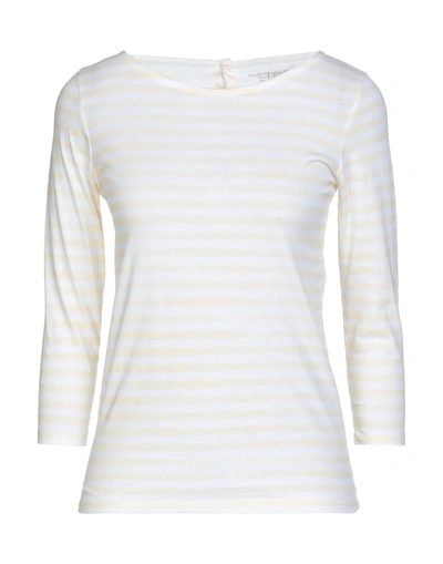 Majestic T-shirts In Light Yellow