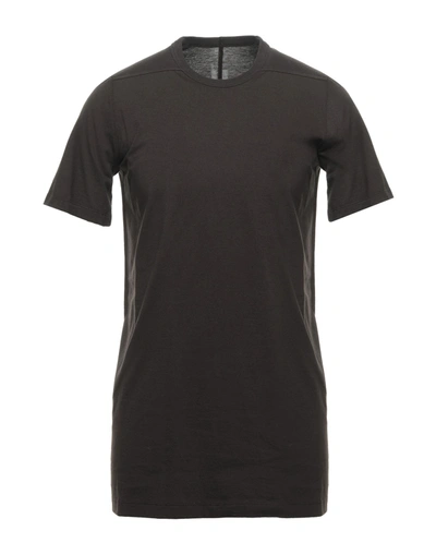 Rick Owens T-shirts In Dark Brown