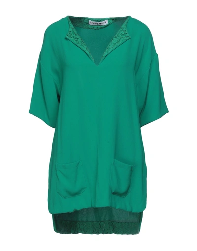 Frankie Morello Blouses In Emerald Green