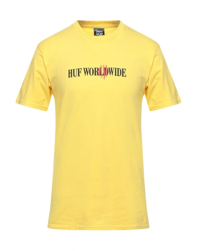 Huf T-shirts In Yellow