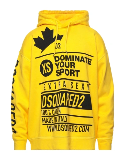 Dsquared2 Sweatshirts In Yellow