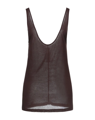Rick Owens Tank Tops In Cocoa