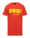 Dsquared2 T-shirts In Orange