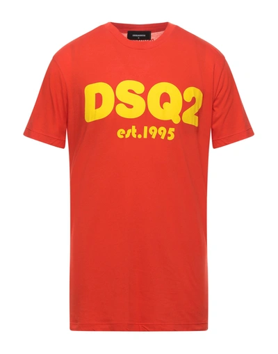 Dsquared2 T-shirts In Orange